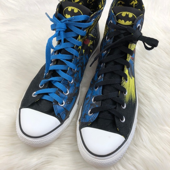 Converse Batman High-Top Sneakers - Black, Yellow, Blue main image 8